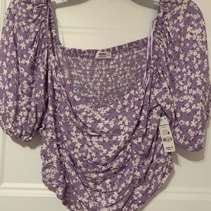 Ardene Purple Floral Women's Blouse